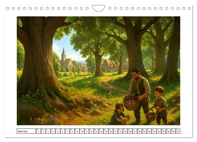 Produktbild: Farbenfrohes Mittelalter (Wandkalender 2026 DIN A4 quer), CALVENDO Monatskalender