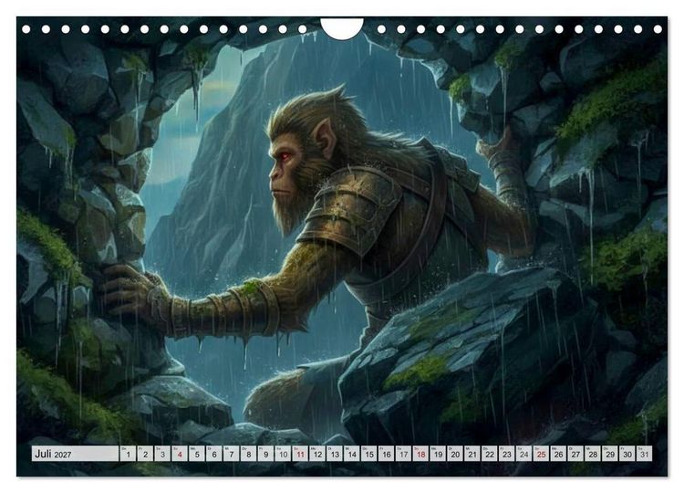 Produktbild: Sun Wukong - Die Reise des Affenk&ouml;nigs (Wandkalender 2027 DIN A4 quer), CALVENDO Monatskalender