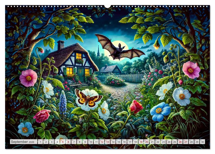 Produktbild: Tiere im Garten - Tierische Begegnungen in der gr&uuml;nen Oase (Wandkalender 2026 DIN A2 quer), CALVENDO Monatskalender