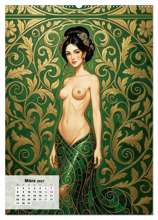 Produktbild: Entbl&ouml;&szlig;te Epochen &ndash; Art Nouveau (hochwertiger Premium Wandkalender 2027 DIN A2 hoch), Kunstdruck in Hochglanz