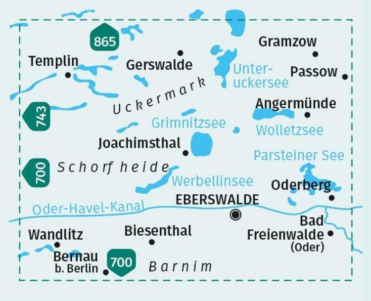 Produktbild: KOMPASS Wanderkarte 744 Schorfheide, Uckermark, Barnim 1:50.000