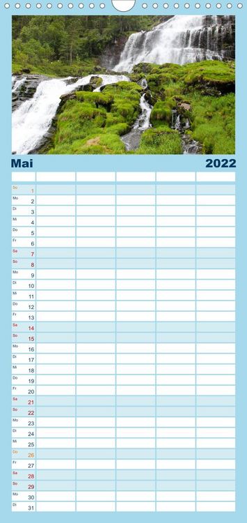 Produktbild: S&uuml;dnorwegen - Familienplaner hoch (Wandkalender 2022 , 21 cm x 45 cm, hoch)