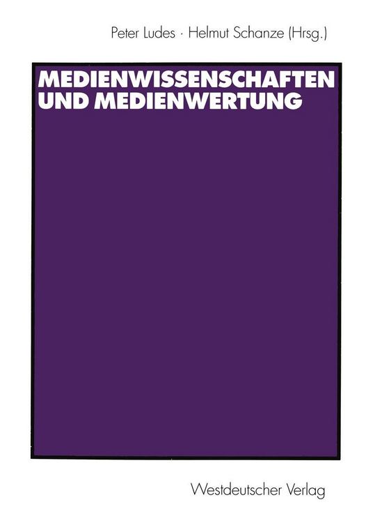 Produktbild: Medienwissenschaften und Medienwertung