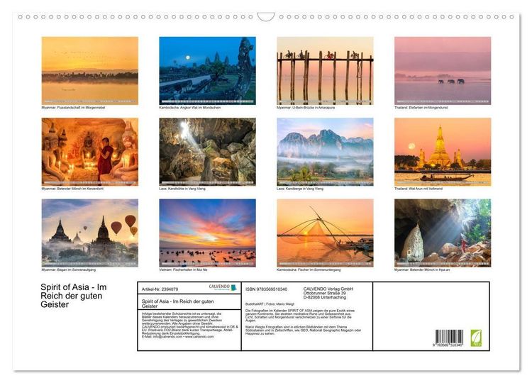 Produktbild: Spirit of Asia - Im Reich der guten Geister (Wandkalender 2027 DIN A2 quer), CALVENDO Monatskalender