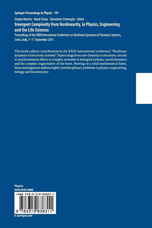Produktbild: Emergent Complexity from Nonlinearity, in Physics, Engineering and the Life Sciences
