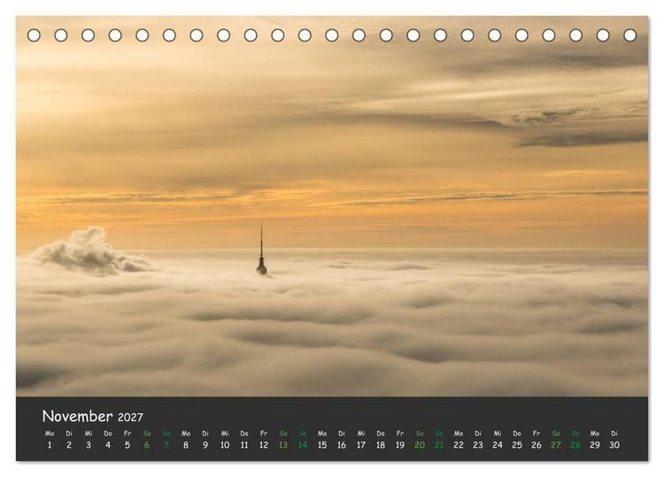 Produktbild: Pilot's-eye view - Die Welt von oben (Tischkalender 2027 DIN A5 quer), CALVENDO Monatskalender