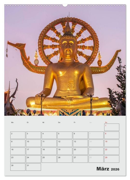 Produktbild: BUDDHA - Das sanfte L&auml;cheln (hochwertiger Premium Wandkalender 2026 DIN A2 hoch), Kunstdruck in Hochglanz