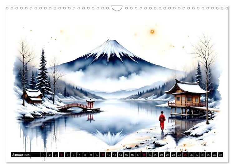 Produktbild: Japans Seele im Jahreslauf (Wandkalender 2026 DIN A3 quer), CALVENDO Monatskalender