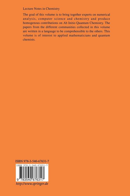 Produktbild: Mathematical Models and Methods for Ab Initio Quantum Chemistry