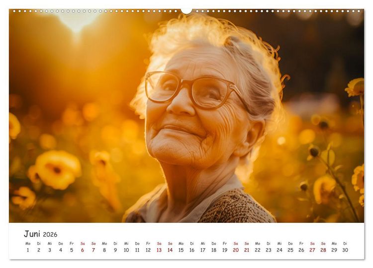 Produktbild: Die Sprache des Herzens - L&auml;cheln als Ausdruck der Menschlichkeit durch eine KI in Szene gesetzt (hochwertiger Premium Wandkalender 2026 DIN A2 quer), Kunstdruck in Hochglanz