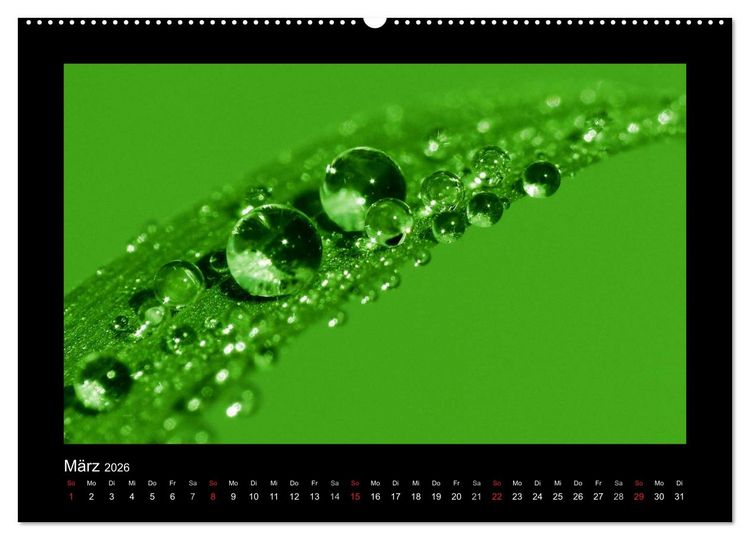Produktbild: Meine kleine gr&uuml;ne Wassertropfen Welt (hochwertiger Premium Wandkalender 2026 DIN A2 quer), Kunstdruck in Hochglanz