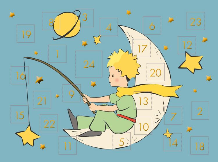 Produktbild: Mini-Adventskalender mit Umschlag Der Kleine Prinz - WWS