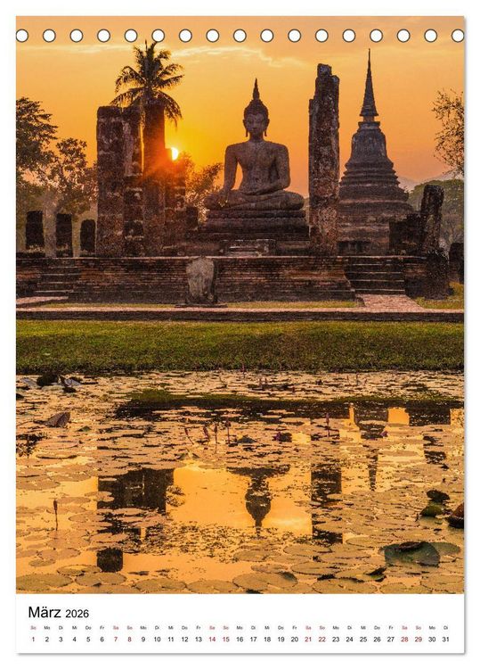 Produktbild: Buddhas im Gl&uuml;ck (Tischkalender 2026 DIN A5 hoch), CALVENDO Monatskalender