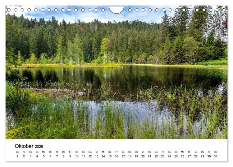 Produktbild: Schwarzwald, Seen und Hochmoore (Wandkalender 2026 DIN A4 quer), CALVENDO Monatskalender