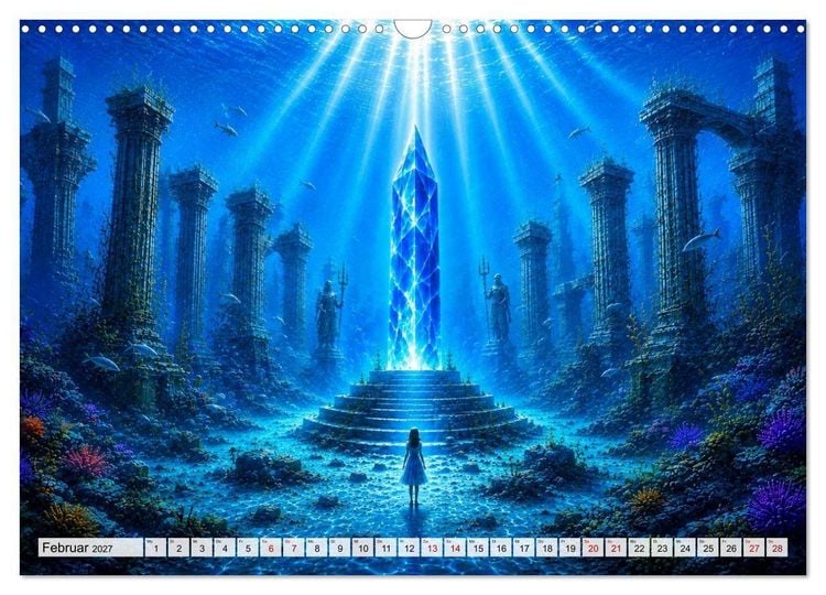 Produktbild: Versunkene Welten &ndash; Mystische Tiefen zwischen Traum und Ewigkeit (Wandkalender 2027 DIN A3 quer), CALVENDO Monatskalender
