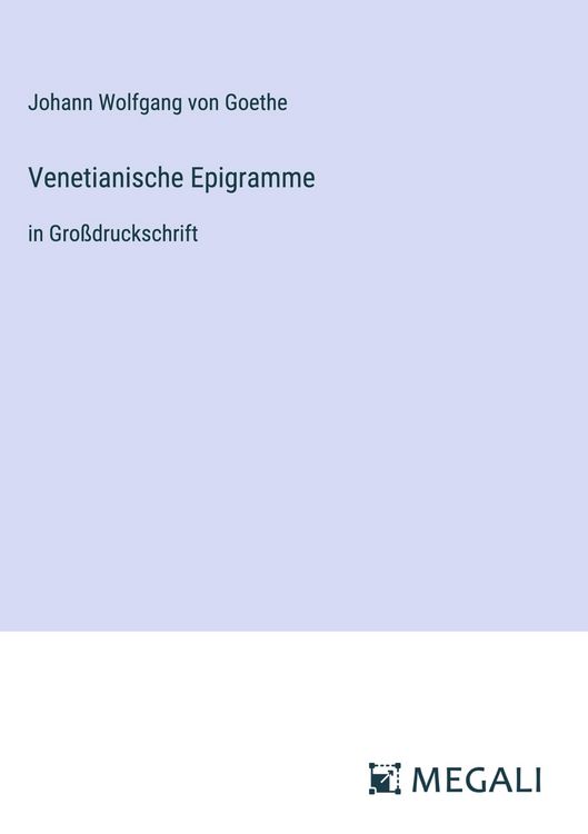 Produktbild: Venetianische Epigramme