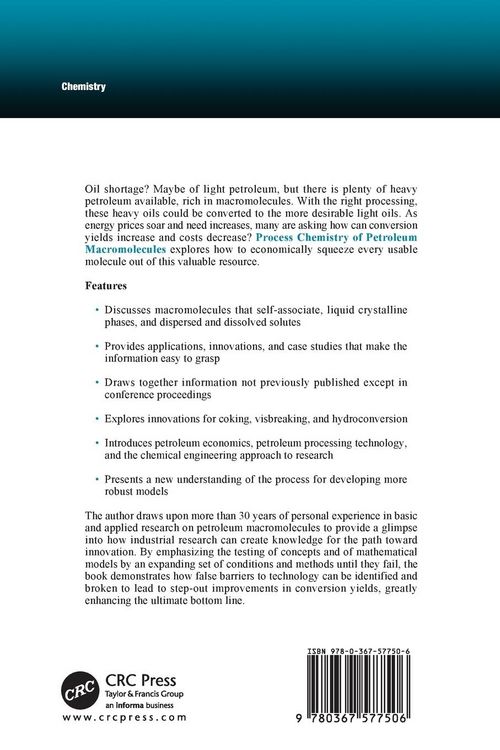 Produktbild: Process Chemistry of Petroleum Macromolecules