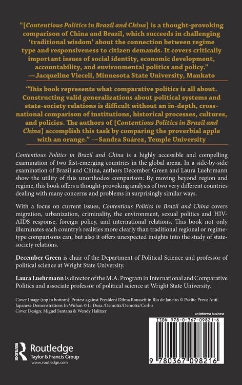 Produktbild: Contentious Politics in Brazil and China