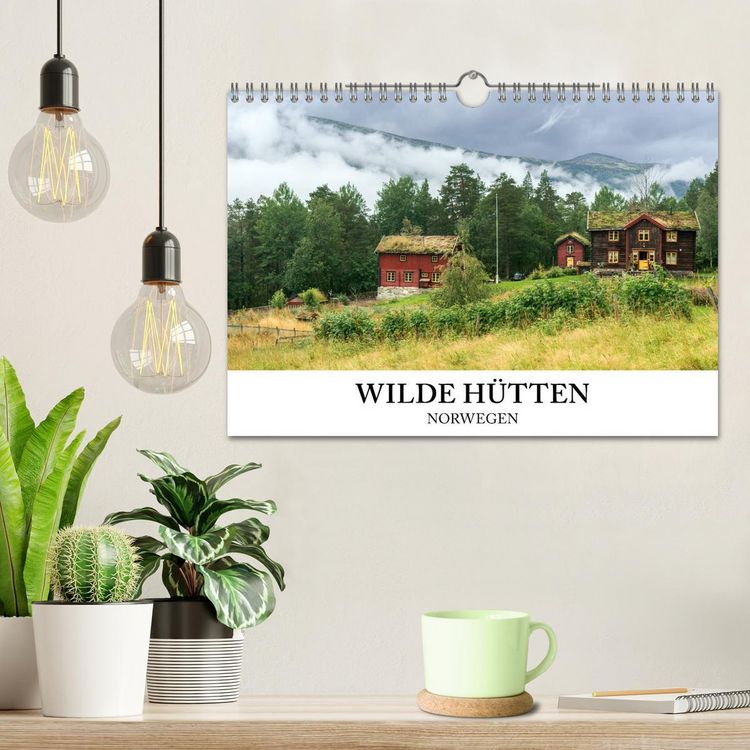Produktbild: Norwegen Kalender - Wilde H&uuml;tten in den Bergen (Wandkalender 2026 DIN A4 quer), CALVENDO Monatskalender