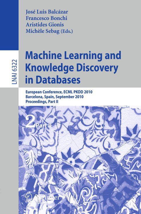 Produktbild: Machine Learning and Knowledge Discovery in Databases