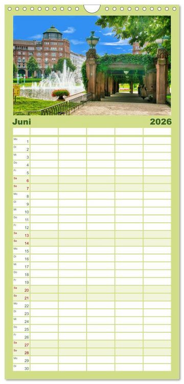 Produktbild: Familienplaner 2026 - Mannheim - Die Stadt im Quadrat mit 5 Spalten (Wandkalender, 21 x 45 cm) CALVENDO