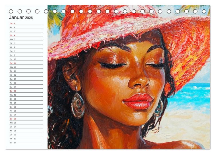 Produktbild: Frauen im Sommer. Lebensfreude, Sonne und Strand (Tischkalender 2026 DIN A5 quer), CALVENDO Monatskalender