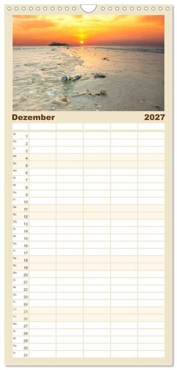 Produktbild: Familienplaner 2027 - Malediven, Perle im Indischen Ozean mit 5 Spalten (Wandkalender, 21 x 45 cm) CALVENDO
