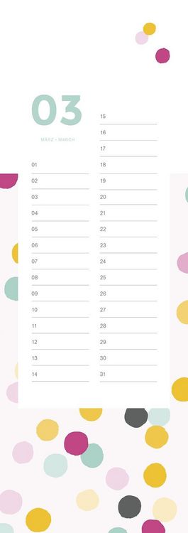 Produktbild: Geburtstagskalender Patterns