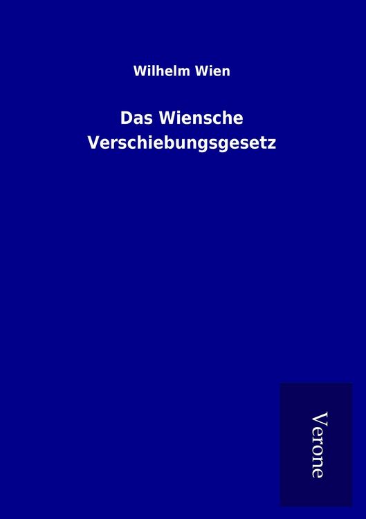 Produktbild: Das Wiensche Verschiebungsgesetz