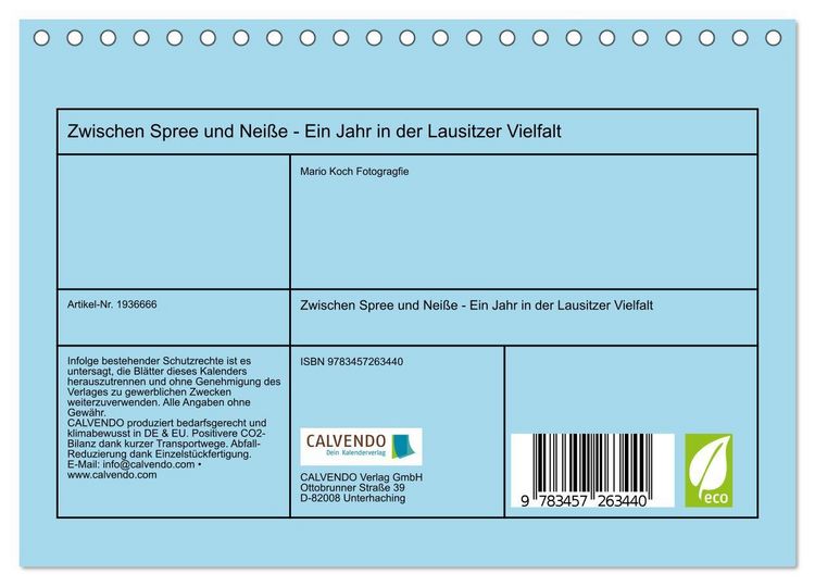Produktbild: Zwischen Spree und Nei&szlig;e - Ein Jahr in der Lausitzer Vielfalt (Tischkalender 2026 DIN A5 quer), CALVENDO Monatskalender