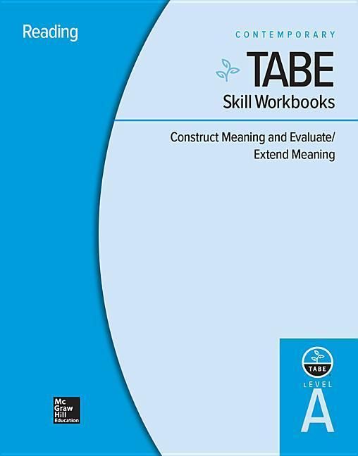 Produktbild: Tabe Skill Workbooks Level A: Construct Meaning and Evaluate/Extend Meaning - 10 Pack