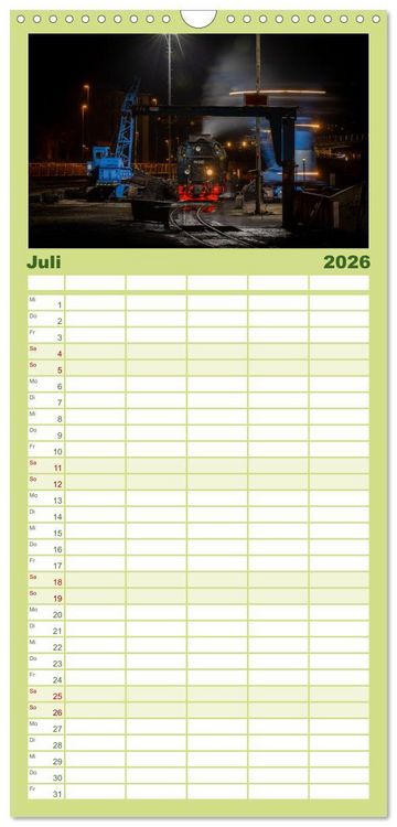 Produktbild: Familienplaner 2026 - Ein ganzes Jahr unter Volldampf! mit 5 Spalten (Wandkalender, 21 x 45 cm) CALVENDO