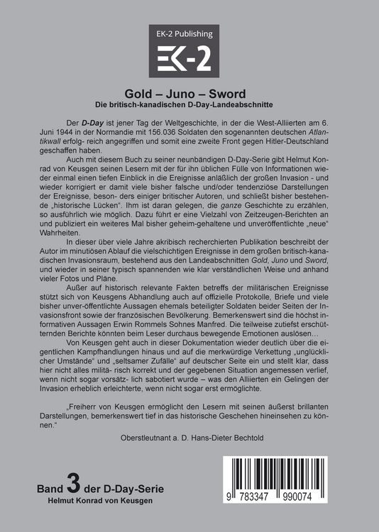Produktbild: Gold-Juno-Sword &ndash; Britisch-kanadische Invasionsr&auml;ume