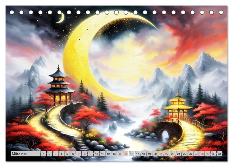 Produktbild: Mondsichelzauber Eine Reise durch die Natur (Tischkalender 2026 DIN A5 quer), CALVENDO Monatskalender
