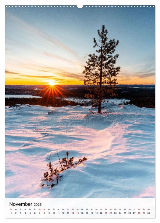 Produktbild: Finnland - Winter Wunderland (Wandkalender 2026 DIN A2 hoch), CALVENDO Monatskalender