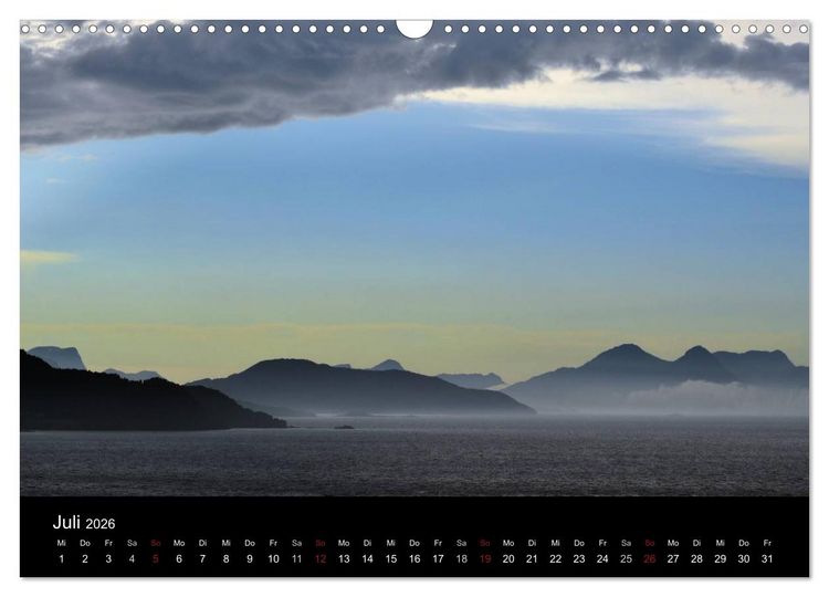 Produktbild: An Norwegens K&uuml;sten (Wandkalender 2026 DIN A3 quer), CALVENDO Monatskalender
