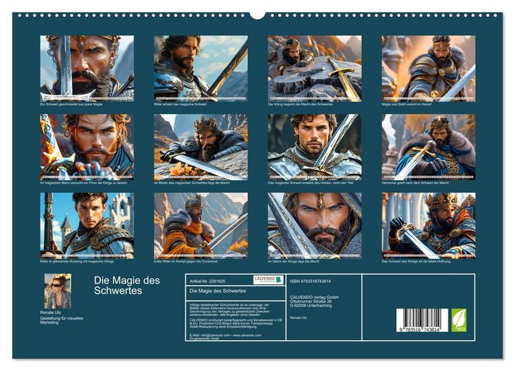 Produktbild: Die Magie des Schwertes (hochwertiger Premium Wandkalender 2026 DIN A2 quer), Kunstdruck in Hochglanz