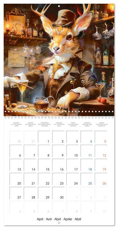 Produktbild: Animal La Belle Epoque (Wall Calendar 2026 12 &times; 12 Inch) CALVENDO 12 Month Wall Calendar