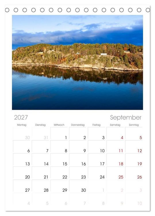 Produktbild: Tischplaner 2027 - Oslo mit dem Oslofjord (A5 Tischkalender zum Aufstellen) CALVENDO