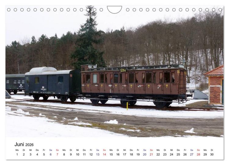 Produktbild: Eisenbahnen auf Usedom (Wandkalender 2026 DIN A4 quer), CALVENDO Monatskalender