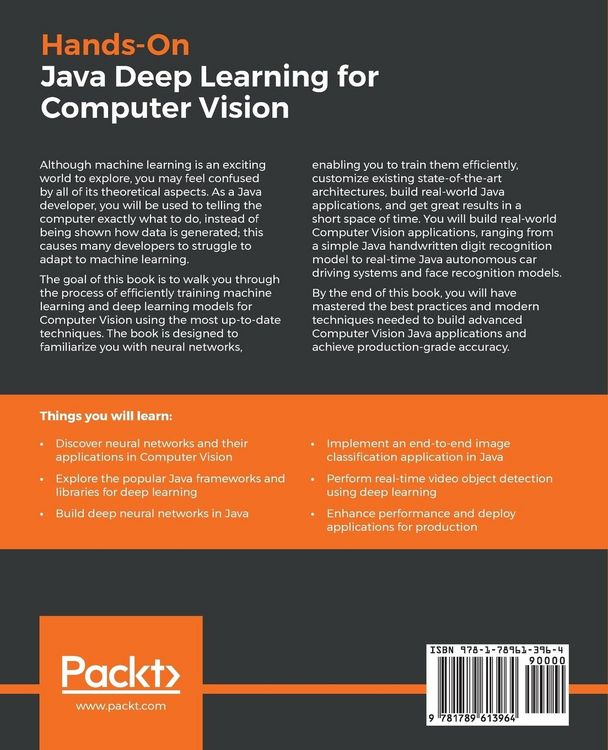 Produktbild: Hands-On Java Deep Learning for Computer Vision