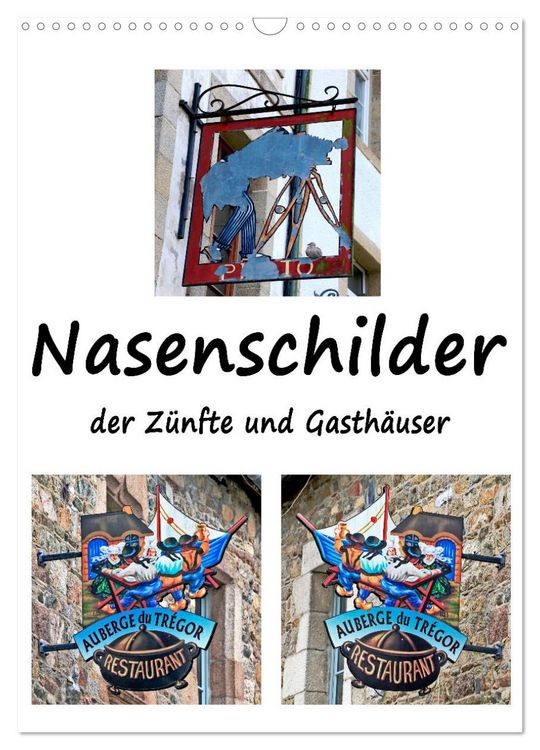 Produktbild: Nasenschilder der Z&uuml;nfte und Gasth&auml;user in Frankreich (Wandkalender 2026 DIN A3 hoch), CALVENDO Monatskalender