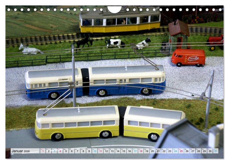 Produktbild: Trolley-Bus H0 (Wandkalender 2026 DIN A4 quer), CALVENDO Monatskalender