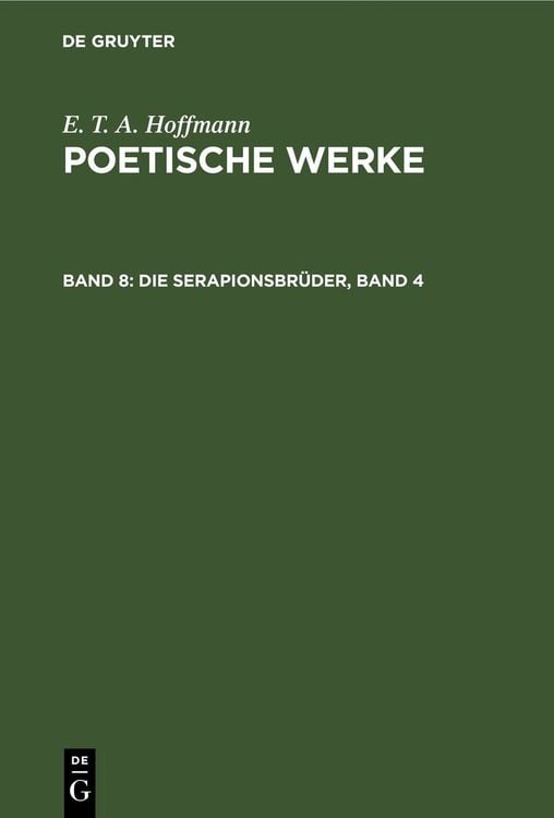 Produktbild: Die Serapionsbrüder, Band 4