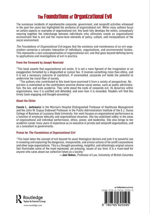 Produktbild: The Foundations of Organizational Evil