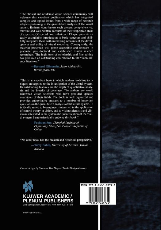 Produktbild: Models of the Visual System