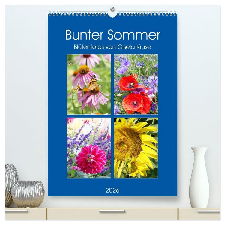 Produktbild: Bunter Sommer (hochwertiger Premium Wandkalender 2026 DIN A2 hoch), Kunstdruck in Hochglanz