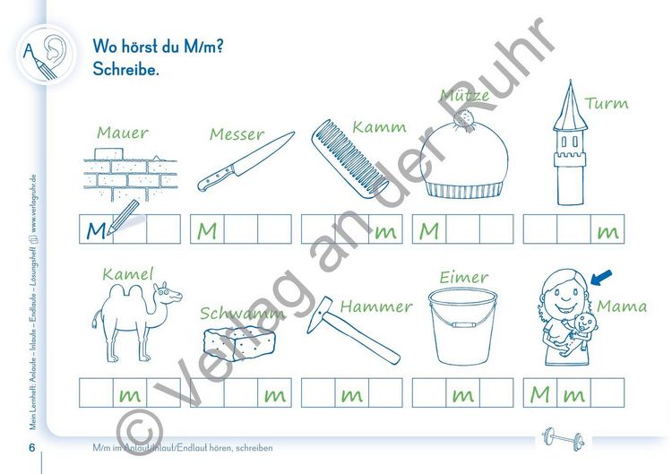Produktbild: Mein Lernheft: Anlaute &ndash; Inlaute &ndash; Endlaute &ndash; L&ouml;sungsheft