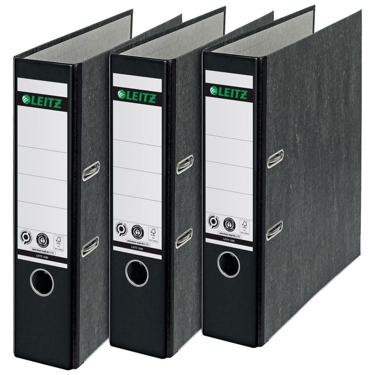 Produktbild: Ordner A4 Leitz schwarz 80mm