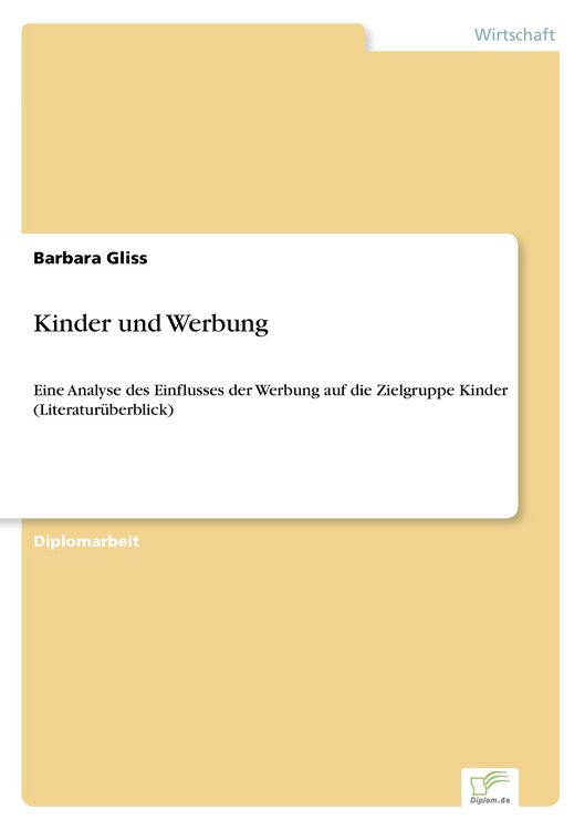 Produktbild: Kinder und Werbung
